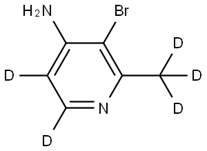 3-bromo-2-(methyl-d3)pyridin-5,6-d2-4-amine Struktur