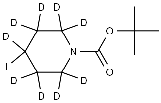 tert-butyl 4-iodopiperidine-1-carboxylate-2,2,3,3,4,5,5,6,6-d9 Struktur