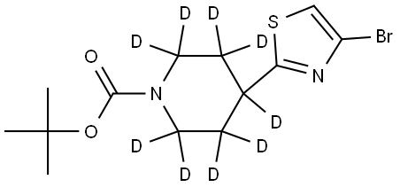 tert-butyl 4-(4-bromothiazol-2-yl)piperidine-1-carboxylate-2,2,3,3,4,5,5,6,6-d9 Struktur