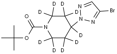 tert-butyl 4-(4-bromo-2H-1,2,3-triazol-2-yl)piperidine-1-carboxylate-2,2,3,3,4,5,5,6,6-d9 Struktur