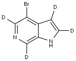 4-bromo-1H-pyrrolo[2,3-c]pyridine-2,3,5,7-d4 Struktur