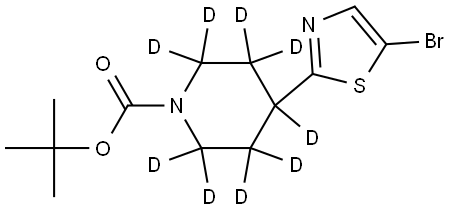 tert-butyl 4-(5-bromothiazol-2-yl)piperidine-1-carboxylate-2,2,3,3,4,5,5,6,6-d9 Struktur