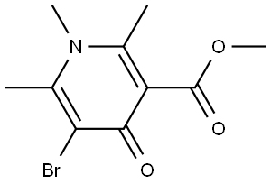 3-Pyridinecarboxylic acid, 5-bromo-1,4-dihydro-1,2,6-trimethyl-4-oxo-, methyl ester Struktur