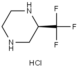 Piperazine, 2-(trifluoromethyl)-, hydrochloride (1:1), (2R)- Struktur