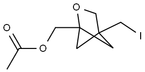 2-Oxabicyclo[2.1.1]hexane-1-methanol, 4-(iodomethyl)-, 1-acetate Struktur