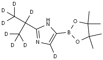 2-(propan-2-yl-d7)-4-(4,4,5,5-tetramethyl-1,3,2-dioxaborolan-2-yl)-1H-imidazole-5-d Struktur