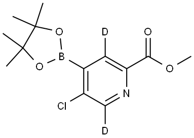 methyl 5-chloro-4-(4,4,5,5-tetramethyl-1,3,2-dioxaborolan-2-yl)picolinate-3,6-d2 Struktur