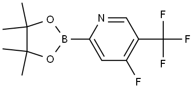 4-fluoro-2-(4,4,5,5-tetramethyl-1,3,2-dioxaborolan-2-yl)-5-(trifluoromethyl)pyridine Struktur