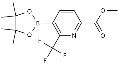 methyl 5-(4,4,5,5-tetramethyl-1,3,2-dioxaborolan-2-yl)-6-(trifluoromethyl)picolinate Struktur