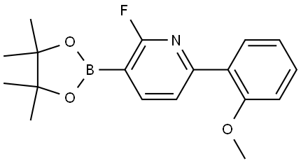 2-fluoro-6-(2-methoxyphenyl)-3-(4,4,5,5-tetramethyl-1,3,2-dioxaborolan-2-yl)pyridine Struktur