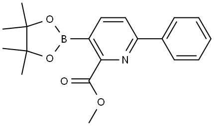 methyl 6-phenyl-3-(4,4,5,5-tetramethyl-1,3,2-dioxaborolan-2-yl)picolinate Struktur