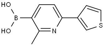 B-[2-Methyl-6-(3-thienyl)-3-pyridinyl]boronic acid Struktur