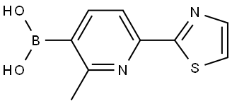 (2-methyl-6-(thiazol-2-yl)pyridin-3-yl)boronic acid Struktur