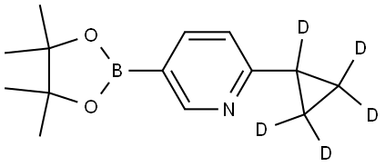 2-(cyclopropyl-d5)-5-(4,4,5,5-tetramethyl-1,3,2-dioxaborolan-2-yl)pyridine Struktur