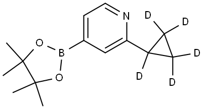 2-(cyclopropyl-d5)-4-(4,4,5,5-tetramethyl-1,3,2-dioxaborolan-2-yl)pyridine Struktur