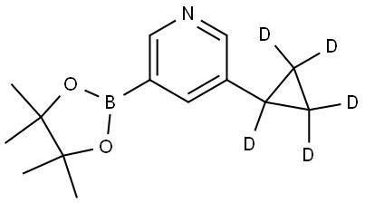 3-(cyclopropyl-d5)-5-(4,4,5,5-tetramethyl-1,3,2-dioxaborolan-2-yl)pyridine Struktur