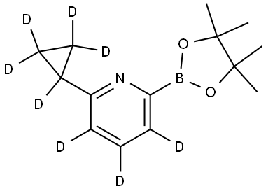 2-(cyclopropyl-d5)-6-(4,4,5,5-tetramethyl-1,3,2-dioxaborolan-2-yl)pyridine-3,4,5-d3 Struktur