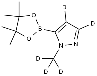 1-(methyl-d3)-5-(4,4,5,5-tetramethyl-1,3,2-dioxaborolan-2-yl)-1H-pyrazole-3,4-d2 Struktur