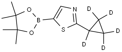 2-(cyclopropyl-d5)-5-(4,4,5,5-tetramethyl-1,3,2-dioxaborolan-2-yl)thiazole Struktur