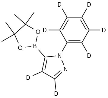 1-(phenyl-d5)-5-(4,4,5,5-tetramethyl-1,3,2-dioxaborolan-2-yl)-1H-pyrazole-3,4-d2 Struktur