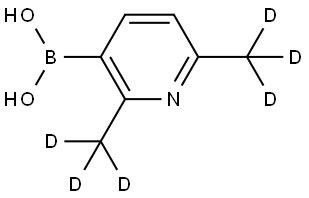 (2,6-bis(methyl-d3)pyridin-3-yl)boronic acid Struktur