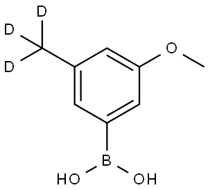 (3-methoxy-5-(methyl-d3)phenyl)boronic acid Struktur