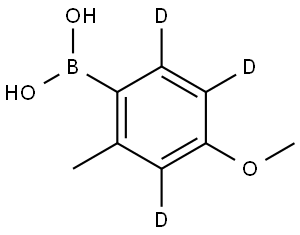 (4-methoxy-2-methylphenyl-3,5,6-d3)boronic acid Struktur