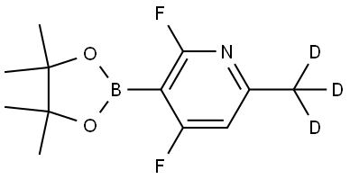 2,4-difluoro-6-(methyl-d3)-3-(4,4,5,5-tetramethyl-1,3,2-dioxaborolan-2-yl)pyridine Struktur