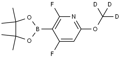 2,4-difluoro-6-(methoxy-d3)-3-(4,4,5,5-tetramethyl-1,3,2-dioxaborolan-2-yl)pyridine Struktur