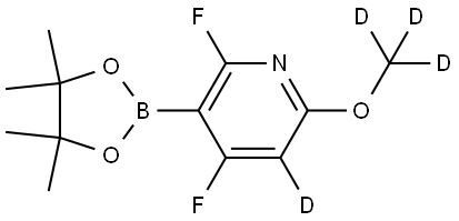 2,4-difluoro-6-(methoxy-d3)-3-(4,4,5,5-tetramethyl-1,3,2-dioxaborolan-2-yl)pyridine-5-d Struktur