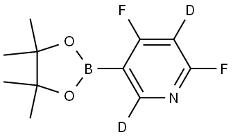 2,4-difluoro-5-(4,4,5,5-tetramethyl-1,3,2-dioxaborolan-2-yl)pyridine-3,6-d2 Struktur