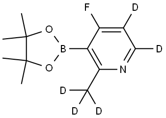 4-fluoro-2-(methyl-d3)-3-(4,4,5,5-tetramethyl-1,3,2-dioxaborolan-2-yl)pyridine-5,6-d2 Struktur