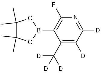 2-fluoro-4-(methyl-d3)-3-(4,4,5,5-tetramethyl-1,3,2-dioxaborolan-2-yl)pyridine-5,6-d2 Struktur