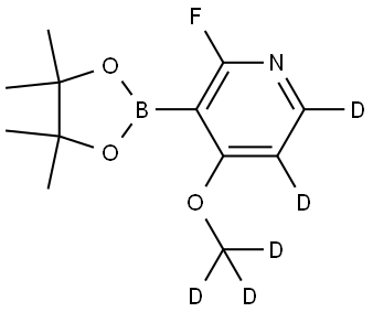 2-fluoro-4-(methoxy-d3)-3-(4,4,5,5-tetramethyl-1,3,2-dioxaborolan-2-yl)pyridine-5,6-d2 Struktur