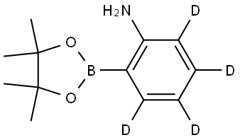 2-(4,4,5,5-tetramethyl-1,3,2-dioxaborolan-2-yl)benzen-3,4,5,6-d4-amine Struktur