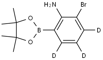 2-bromo-6-(4,4,5,5-tetramethyl-1,3,2-dioxaborolan-2-yl)benzen-3,4,5-d3-amine Struktur