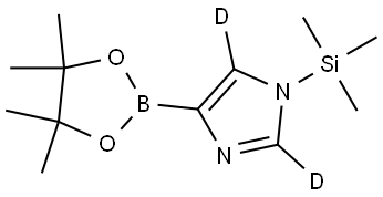 4-(4,4,5,5-tetramethyl-1,3,2-dioxaborolan-2-yl)-1-(trimethylsilyl)-1H-imidazole-2,5-d2 Struktur