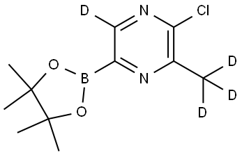 2-chloro-3-(methyl-d3)-5-(4,4,5,5-tetramethyl-1,3,2-dioxaborolan-2-yl)pyrazine-6-d Struktur