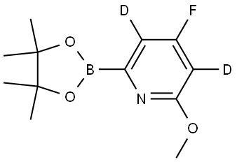 4-fluoro-2-methoxy-6-(4,4,5,5-tetramethyl-1,3,2-dioxaborolan-2-yl)pyridine-3,5-d2 Struktur