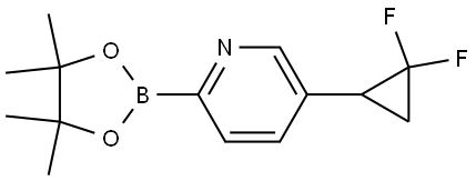 5-(2,2-difluorocyclopropyl)-2-(4,4,5,5-tetramethyl-1,3,2-dioxaborolan-2-yl)pyridine Struktur