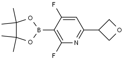 2,4-difluoro-6-(oxetan-3-yl)-3-(4,4,5,5-tetramethyl-1,3,2-dioxaborolan-2-yl)pyridine Struktur