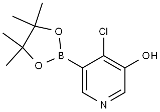 4-chloro-5-(4,4,5,5-tetramethyl-1,3,2-dioxaborolan-2-yl)pyridin-3-ol Struktur