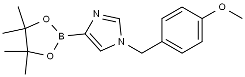 1-(4-methoxybenzyl)-4-(4,4,5,5-tetramethyl-1,3,2-dioxaborolan-2-yl)-1H-imidazole Struktur