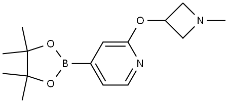 2-((1-methylazetidin-3-yl)oxy)-4-(4,4,5,5-tetramethyl-1,3,2-dioxaborolan-2-yl)pyridine Struktur