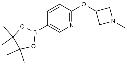 2-((1-methylazetidin-3-yl)oxy)-5-(4,4,5,5-tetramethyl-1,3,2-dioxaborolan-2-yl)pyridine Struktur