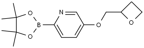 5-(oxetan-2-ylmethoxy)-2-(4,4,5,5-tetramethyl-1,3,2-dioxaborolan-2-yl)pyridine Struktur