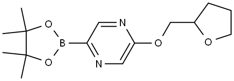 2-((tetrahydrofuran-2-yl)methoxy)-5-(4,4,5,5-tetramethyl-1,3,2-dioxaborolan-2-yl)pyrazine Struktur