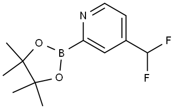 4-(difluoromethyl)-2-(4,4,5,5-tetramethyl-1,3,2-dioxaborolan-2-yl)pyridine Struktur