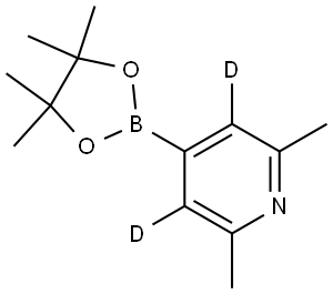 2,6-dimethyl-4-(4,4,5,5-tetramethyl-1,3,2-dioxaborolan-2-yl)pyridine-3,5-d2 Struktur