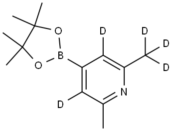 2-methyl-6-(methyl-d3)-4-(4,4,5,5-tetramethyl-1,3,2-dioxaborolan-2-yl)pyridine-3,5-d2 Struktur